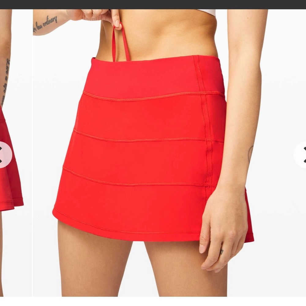 Lululemon Pace Rival Skirt, Tall, Sz 6, Red, EUC